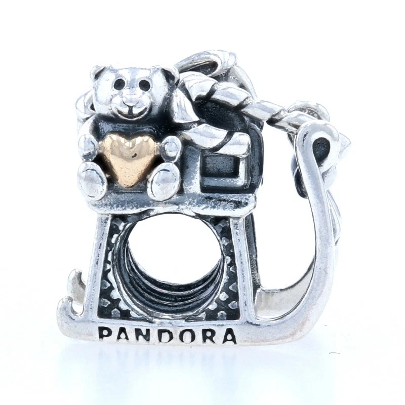 Nuevo Pandora Gallardo a Través De La Nieve Charm - Plata Ley 14k Oro Amarillo - Imagen 2 de 4