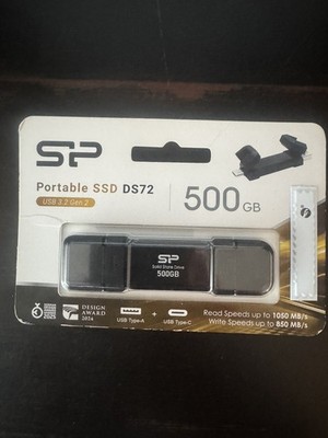 New Silicon Power Portable SSD DS72 500 GB USB 3.2 GEN 2