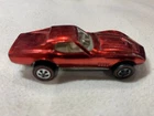 1968 Redline Hot Wheels, Custom Corvette, USA, Red, White interior