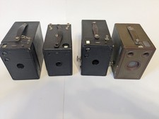 VINTAGE Antique CAMERA KODAK BROWNIE Decor Display Lot of 4 Cameras B3