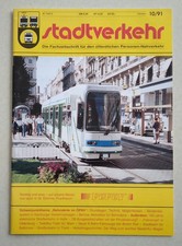 Czasopismo Stadtverkehrs 10/1991: Hala tramwajowa, Triest, British Rail itp.
