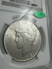 1925 MS65 + Plus  NGC CAC Peace Dollar Jumps Huge In MS66
