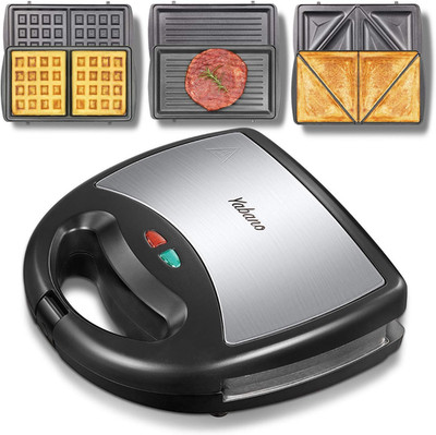 Sandwich Maker, 3 in 1 Waffle Maker, Toaster and Electric Panini Press Grill wit