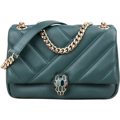 Bulgari Quilted Calfskin Serpenti Forever Shoulder Crossbody Bag Bag