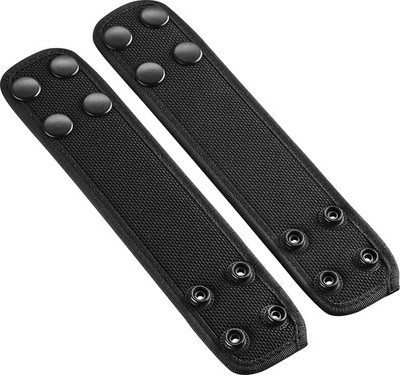Perfect Fit Nylon Duty Belt Keeper Double Width 2 inch, Nylon, Black Snap 