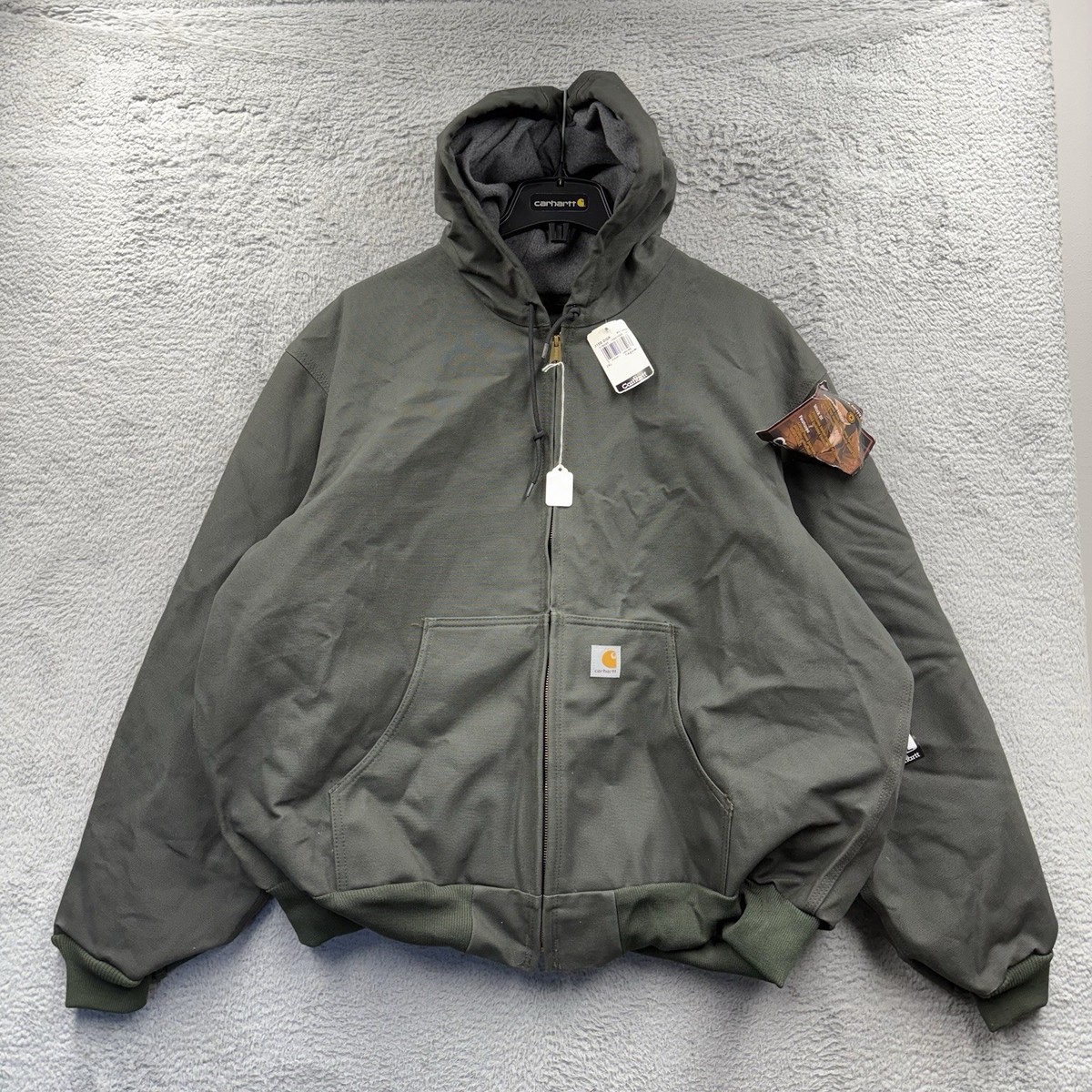 Vintage Carhartt Jacket Men's 2XL Tall J158 DGR Green Hooded