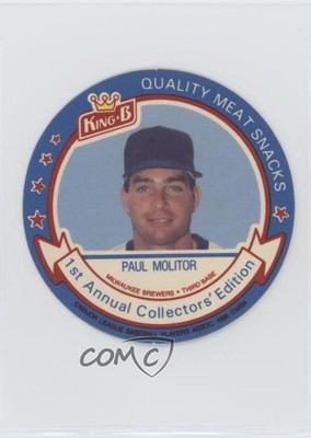 1988 King-B Collector's Edition Discs Food Issue Paul Molitor #23 HOF fm0