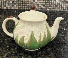 Shawnee White Corn Queen Tea Pot Pottery  USA   " SEE DESCRIPTION  "