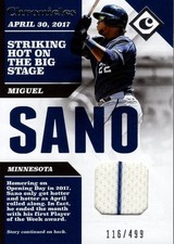 2017 Panini Chronicles Swatches #38 Miguel Sano /499 - BB