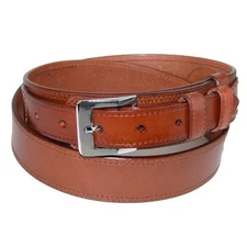 CTM Men's Leather Removable Buckle Ranger Belt