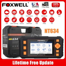 Foxwell NT634 OBD2 Scanner ABS SRS Diagnostic Car DPF SAS TPMS Oil Reset Tool 