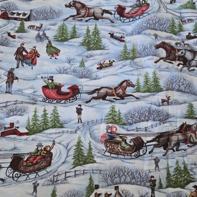 Winter Traditions By Morris Walton For Benartex Inc Fabric Cotton, Quilting 4
