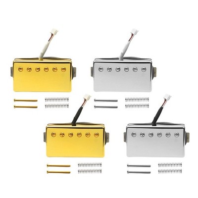 E-Gitarre Humbucker Tonabnehmer Golddraht Alnico 2 Spulen Spaltung Messing Abdeckung