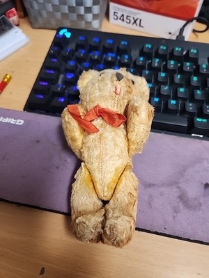 Teddybär 30er Jahre englischer Mohair Mantel und bewegliches Gelenk 16cm
