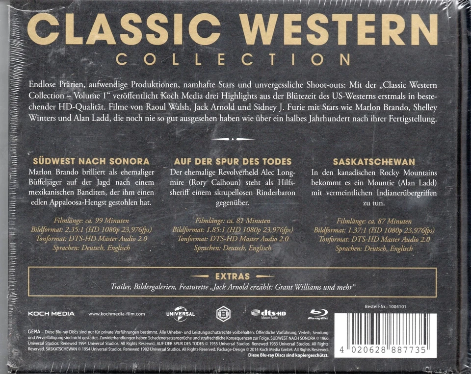 The Appaloosa. Red Sundown, Saskatschewan - BLU RAY DISC - x 3 classic westerns - Image 2 of 2