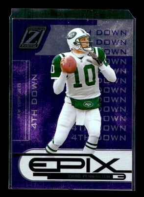Chad Pennington 2005 Donruss Zenith #E-8 Epix Purple 4th Down #/100