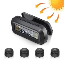 Wireless Car Solar Lcd Tire Pressure Monitoring System 4 External Sensors Wireless Car Solar Lcd Tire Pressure Monitoring System 4 External Sensors