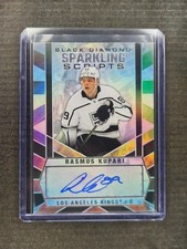 Rasmus Kupari 2022-23 UD Black Diamond Sparkling Scripts Auto #SC-RK Los Angeles