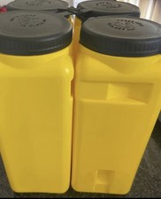 1.8L FITTANK - Medical Waste Sharps Container - 4Pcs - w/Plastic Safety Inserts;