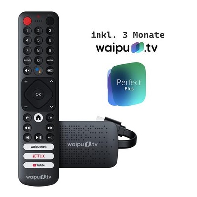 WAIPU.TV 4K Stick WLAN HDMI Dongle Streamer  inkl. 3 Monate waipu Perfect Plus