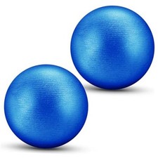 2 Pcs Iron Shot Put Sports Cast Shot Put Ball Blue Track and 6 Pounds