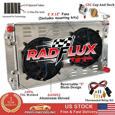 Electric Radiator Fans+Shroud Fits 1988-1999 CHEVY GMC TRUCK C/K 1500 2500 3500
