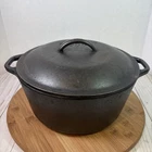 Lodge Cast Iron Dutch Oven Pot #8 W/ Lid EUC Vintage 10 1/4 USA 3.5 Quarts 8DOL