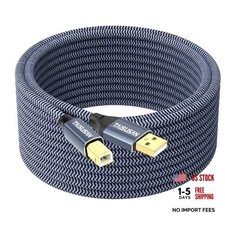 Type A to B, High Speed Cord Compatible for 30ft Grey USB Printer Cable