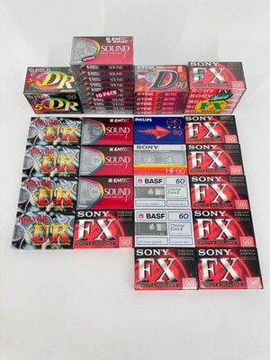 43x LEERKASSETTEN SONY PHILIPS BASF MAXELL EMTEC TDK NEU OVP SEALED