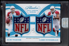 2025 Flawless Dual Shields Larry Fitzgerald Kurt Warner NFL #1/1