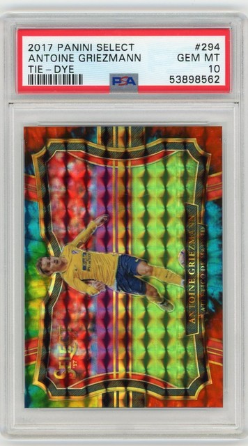 2017 PANINI SELECT SOCCER FIELD LEVEL TIE DYE PRIZM ANTOINE GRIEZMANN /30 PSA 10