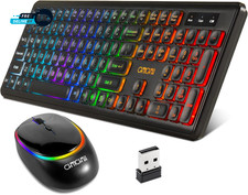 Wireless Keyboard and Mouse Rechargeable LED Combo RGB Backlit Silent USB