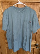 Dickies Men Short Sleeve Crew Neck Pocket Blue T Shirt Size Large