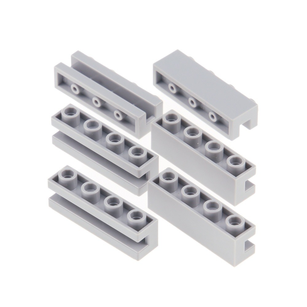 LEGO Modified Building Brick 1x4x1 New Light Gray Guide Rail 4211613 2653