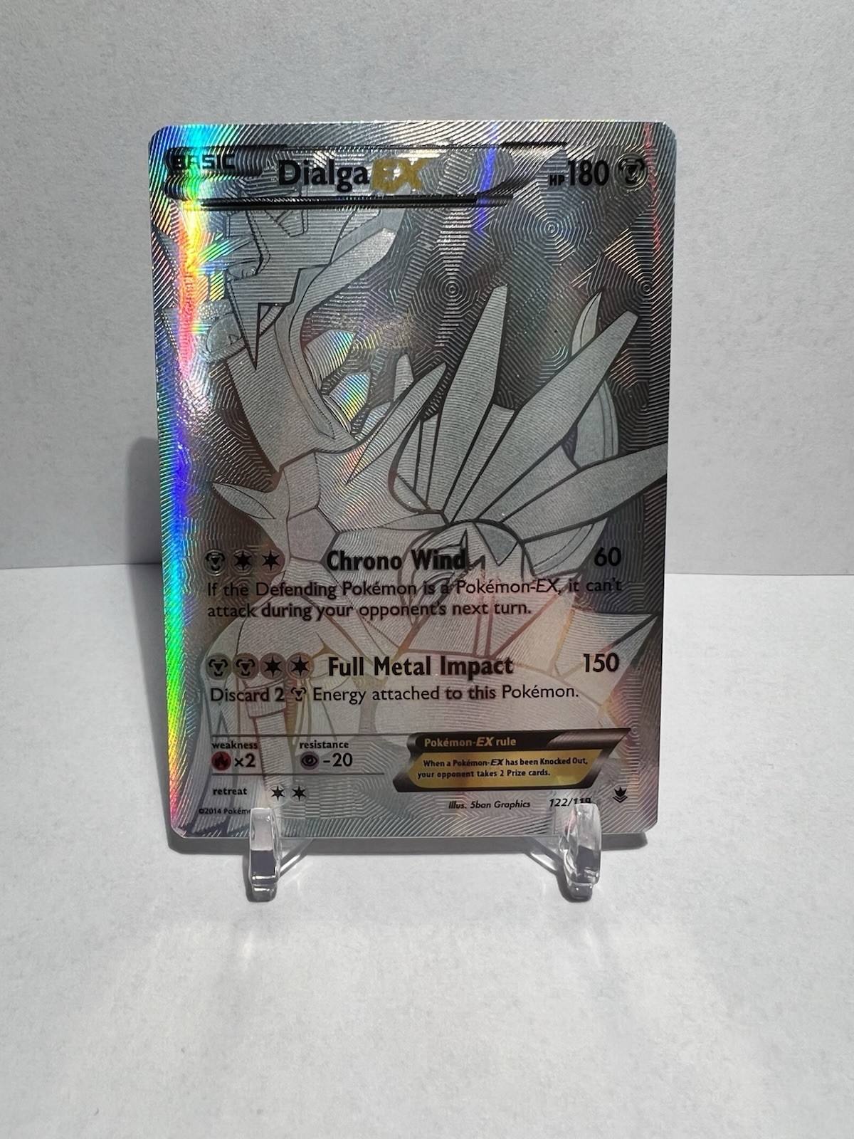 Dialga EX Full Art Secret Rare 122/119 Pokemon XY Phantom Forces MP
