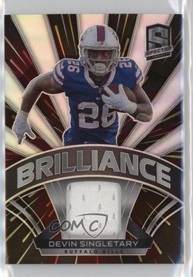 2021 Panini Spectra Brilliance Hyper Prizm 58/60 Devin Singletary #B-DS 2v7