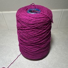 The Kent Mfg. Co. Hunnymede Div 100% Wool Knitting Yarn Cone 262 SL 555 Purple