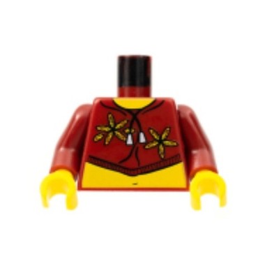 LEGO  Teil 973pb0058c01 - Torso Xtreme Stunts Blumen Schnurmuster (Himmel)