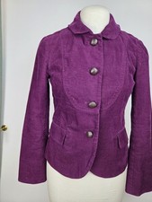 J. Crew Factory purple corduroy cotton blazer jacket SZ 6
