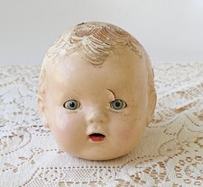 Vintage Doll Head Composition Sleep Eyes Toodles Parts Repair