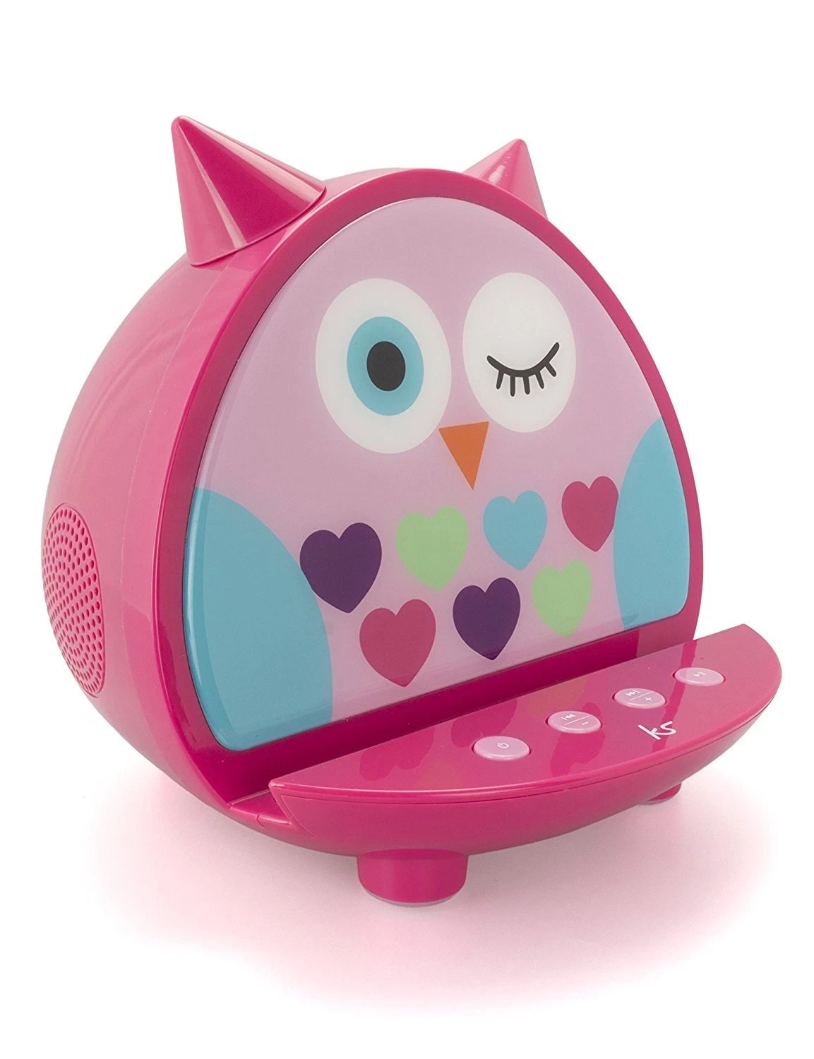 KitSound Wireless Docking Speaker for iPhone & Android - Pink Owl Design