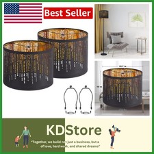 Versatile Black Drum Lamp Shades Set of 2 for Table and Floor Lighting Needs