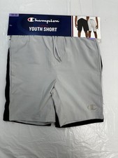 Champion Boys 2 Pack Youth Short Size XS 5/6 Black Gray