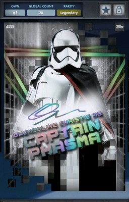 CPT PHASMA SIGNATURE ARCADE IRIDESCENT SILVER LEGENDARY Star Wars Card Trader