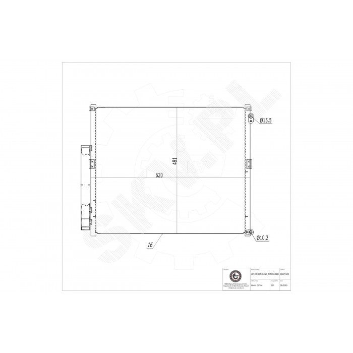 Condenseur de clim Toyota Land Cruiser Prado 8846160111 pour climatisation de voyage en famille
