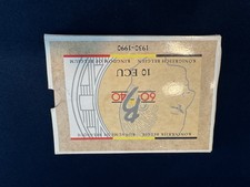 1990 Belgium 10 ECU Bi-metallic Commemorative Coin.