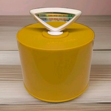 DISK GO CASE Vintage 45 rpm Case Holder Yellow 7 inch Case Classic Great Shape