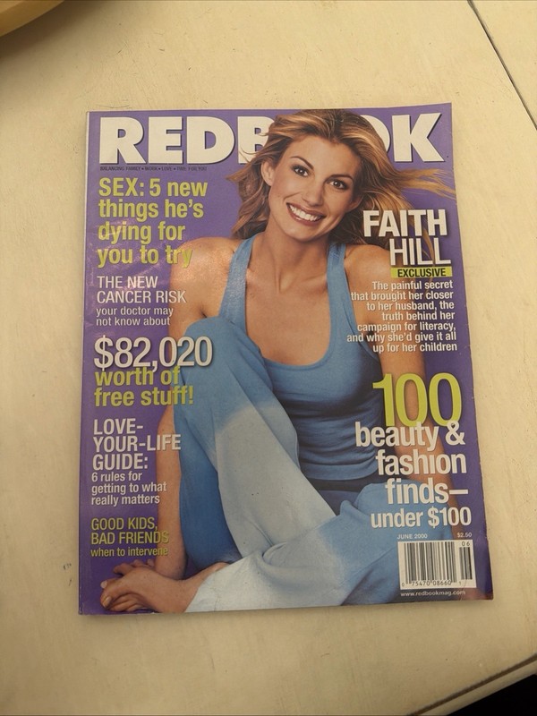 Redbook Magazine June 2000 Faith Hill Exclusive Beauty Fashion Finds