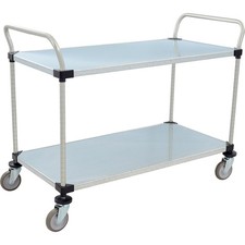 Nexel Galvanized Steel Utility Cart 2 Shelves 48x24x38