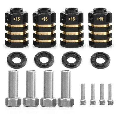 4PCS 12mm Wheel Hubs Hex Pins Adapter-Heavy Duty Brass (8/10/15/20mm) for TRA...